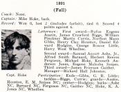 1891 UNC Fall Football Roster